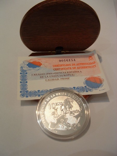 10 Euromunt Spanje 2002 Proof Voorzitter EU (afbeelding voor) 10 Euromunt Spanje 2002 Proof Voorzitter EU